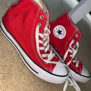 Red high top converse